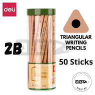 Deli HB/2B Pencil 30/50Sticks HB/2B Triangular Pencil School Pencil Non-Toxic HB/2B Pensel Sekolah H