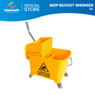 Kleensafe 20L Heavy Duty Commercial Mop Squeezer Mop Bucket Wringer Home Office Malls Hospital Indus