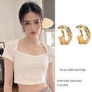 earring pearl earring earring for women Popular Fashion Unique Semicircle Earrings Earrings Geometry