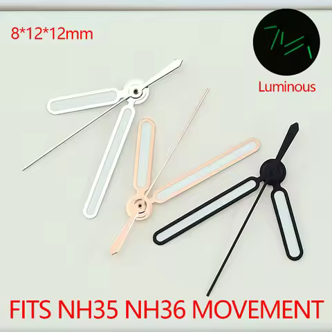 NH35 Watch Hands C3 Green Luminous Hands For Seiko NH35 NH36 4R36 Movement Nautilus Needle Replaceme