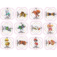 Custom Sticker Labels - Paw Patrol