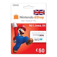 【UK】 Nintendo Switch eShop Prepaid Card Credit （GBP） United Kingdom 15/25/30/40/45/50/65/75/80 Pound