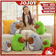KIDOO Transformed Into Capybara Stuffed Toys Plush Into Crocodile & Shark Capybara Doll Patung Whole