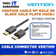 Vention Cable DP Male 5M Black Gold Plate HACBJ