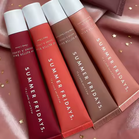 Summer Friday's Lip Balm Moisturizing Mirror Lip Gloss Lip Vanilla Pink Sugar Coffee Cake Smell Lips