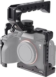 Hersmay A7RV Camera Cage with Top Handle Aluminium Camera Cage for Sony A7RV Camera Vertical Recordi