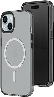 RhinoShield JellyTint Transparent Protective Case Compatible with MagSafe for [iPhone 15 Plus] | Superior Magnetic Force, Exceeds Military Drop Standards, Scratch Resistant, Shockproof - Ash Black