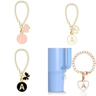Stanley Tumbler Alphabet Charm Accessories Insulated Cup Round+Butterfly Pendant Stanley Handles Nam
