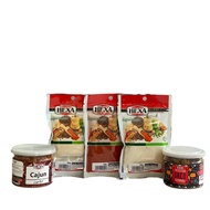 HEXA Cajun Spice 85gm Garlic Powder 40gm Onion Powder 40gm Paprika Powder 30gm  Mexican Taco Seasoni