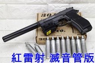 2館 WG 301 M84 CO2槍 紅雷射 滅音管版 優惠組B ( 直壓槍貝瑞塔手槍小92鋼珠槍改裝強化防身BB槍