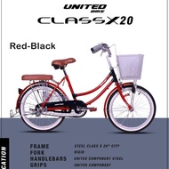 sepeda mini anak perempuan united class x 20 sepeda anak perempuan 20 inch