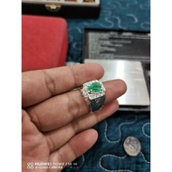 cincin perak zamrud colombia air mata