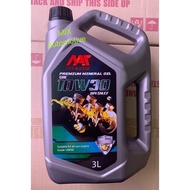 MEAUSU 10W30 3L Petrol Engine oil  Mineral Oil / Minyak Hitam 10/30 3L 10-30 