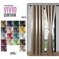 Ready Stock (PG.2) VIVID Curtain Siap Jahit Langsir Kain Tebal semi blackout curtain window sliding door curtain