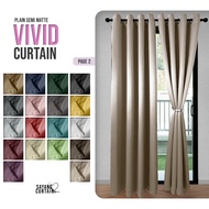 Ready Stock (PG.2) VIVID Curtain Siap Jahit Langsir Kain Tebal semi blackout curtain window sliding 