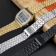Fine steel watchband for CASIO steel wristband a158 / a159 / A168 /a169 /b650 /aq230/ 700 small gold