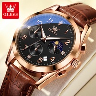 [Ready Stock] OLEVS 2890 New Brand Wheel Rotating Trendy Fashion Waterproof Men's Calendar Quartz Wa