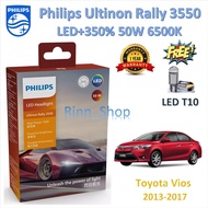 Philips หลอดไฟหน้ารถยนต์ Ultinon Rally 3550 LED 50W 9000lm Toyota Vios 2013 - 2017 โคมโปรเจคเตอร์ แถ