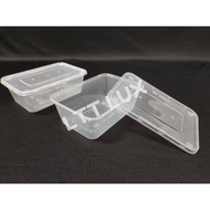 MW S750 - 750ml Rectangular Plastic Disposable Food Container (50pcs±) / 750 / Bekas Bungkus Plastik