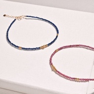 極纖細2mm鑽石切割寶石系列腳鍊