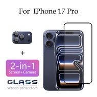 2 In 1 9D iPhone 17 Pro Screen Protector Tempered Glass For iPhone 17 Pro Max Air