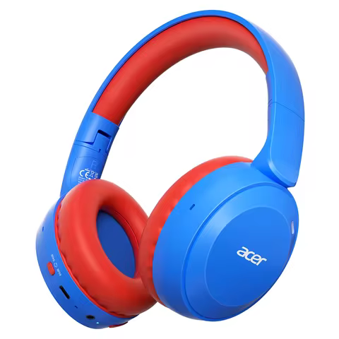 Acer Kids Bluetooth 6.0 Headphones 85/94dB Volume Limited Lightweight Over-Ear Wireless Toddler Head
