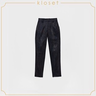 KLOSET Slit Straight Pants (AW20-P003) กางเกงขายาวผ้าหนัง