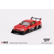 Mini GT 843 Nissan LB-ER34 Super Silhouette SKYLINE Red Black Box