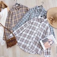 KEMEJA MERYYL FLANNEL SHIRT WOMEN'S PLAID SHIRT/