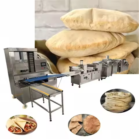 Large Pita Bread Arabic Bread Production Line Multifunctional Grain Product Making Machines Tortilla