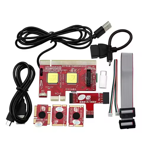 AU32-V8 Multifunction Laptop and Desktop PC Universal Post Diagnostic Test Card Debug Support PCI,PC