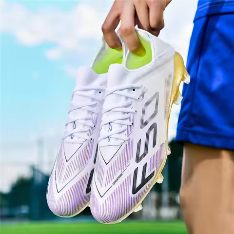 T38 High Quality Mens Soccer Shoes F50 Training Non-Slip Turf Soccer Cleats Boys TF/FG Football Snea