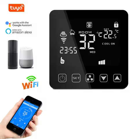 WiFi Smart Thermostat for Central Air Conditioner Fan Coil Units FCU Room Temperature Controller Coo