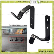 T Rex DIY 3pcs Dual-Use Wall Mount Hook Holder / Wall Door J Hook Hanger / J Pengantung Penyangkut