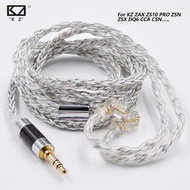 KZ 784 Core Blue Silver Mixed Silver Plated Upgrade Cable 2Pin 0.75mm Connector 3.5mm Headset Wire F