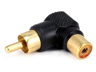 Monoprice 107233 RCA Plug to RCA Jack Adaptor, Gold Plated Black