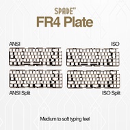 Noir Spade65 65% Extra FR4 Plate ANSI, ISO, Split Spacebar Layout