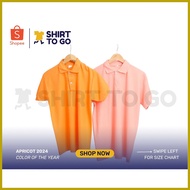 ✤ ▼ ◊ APRICOT CRUSH /  2024 Color of the Year / SOFTEX Plain  POLO SHIRT