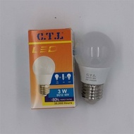 ต่อแบตเตอรี่ CTL หลอดไฟ LED หลอดไฟโซล่าเซลล์ หลอดบับ3W 5W 10W 24W  ระบบไฟDC 12v 24v 36v 48v 65v ขั้วเกลียวE27 สีขาว สีวอร์ม