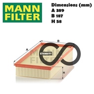 Original MANN-FILTER Air Filter C 39 219 - For Porsche Cayenne II 92A, Porsche Cayenne I 9PA 3.0 , A