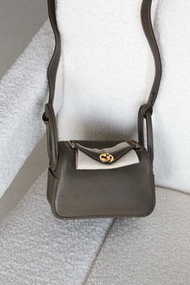 門市現貨❤️Hermes Mini Lindy 大象灰