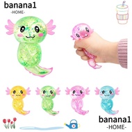 BANA Squishy Stress Glitter, Glitter Soothing Texture Axolotl Squishy Toys, Cute Cute Shape Sugar Fi