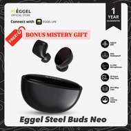 Eggel Steel Buds Neo Bluetooth TWS Earphone With Hybrid Noise Cancelling ANC , SteelBuds Neo IPX5 Wa