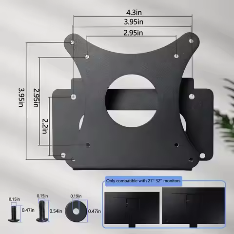 Brand New Wall Mount Adapter Bracket for Samsung Space Monitor is for SR75 SR75LS27R750 S27R750S32R7