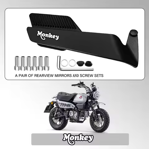 Track Certified Wide-angle Motorcycle Fixed Wind Wing Rearview Mirror For Honda Monkey Z125 Z120 Mon