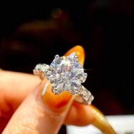 1pc Exquisite Fashion Evil Eye 5 Carat Moissanite Diamond 6-Prong S925 Sterling Silver Wedding Ring,