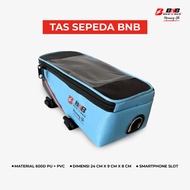 tas sepeda lipat waterproof smartphone touchscreen bikenbike - biru