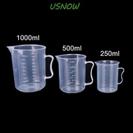 USNOW Measuring Cup Measuring Tool Laboratory 250/500/1000/ml Transparent Reusable Durable Measuring Cylinder