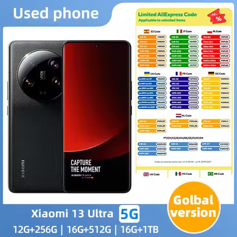 Xiaomi 13 Ultra 5G RAM 12GB 16GB ROM 256GB 512GB 1T SmartPhone 5000mAh battery Android IP68 50MP Cam