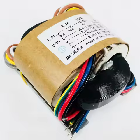 35W Sec Voltage 220V x2 + 6.3V x2 R-Core Transformer for TUBE preamp DAC amp diy